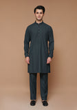 Classic Poly Viscose Deep Forest Slim Fit Plain Suit