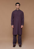 Classic Poly Viscose Deep Mahogany Classic Fit Plain Suit