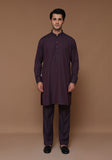 Classic Poly Viscose Deep Mahogany Slim Fit Plain Suit