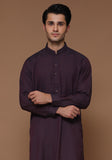 Classic Poly Viscose Deep Mahogany Slim Fit Plain Suit