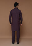 Classic Poly Viscose Deep Mahogany Slim Fit Plain Suit