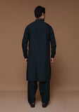 Classic Poly Viscose Ebony Classic Fit Embroidered Suit