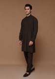 Classic Poly Viscose Night Shade Slim Fit Plain Suit