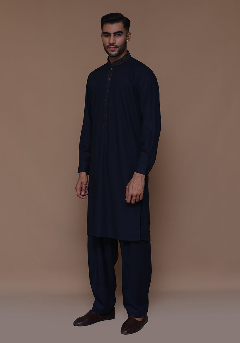 PV Outer Space Slim Fit Embroidered Slightly Defected Suit