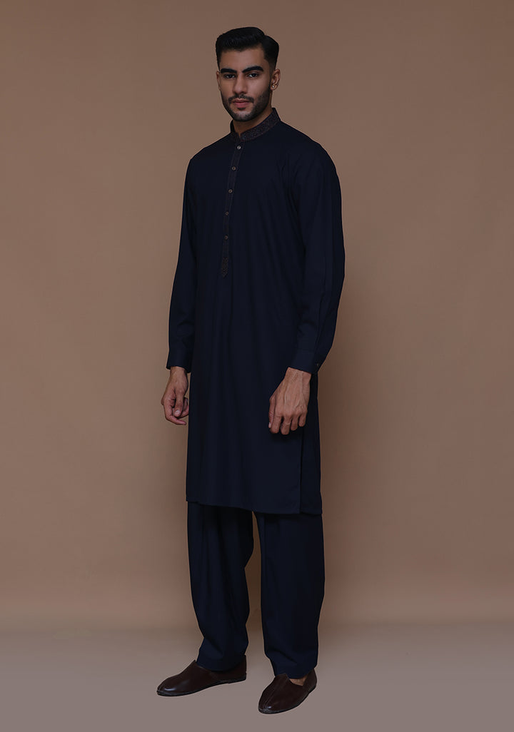 PV Outer Space Slim Fit Embroidered Slightly Defected Suit