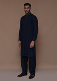 Classic Poly Viscose Outer Space Slim Fit Embroidered Suit