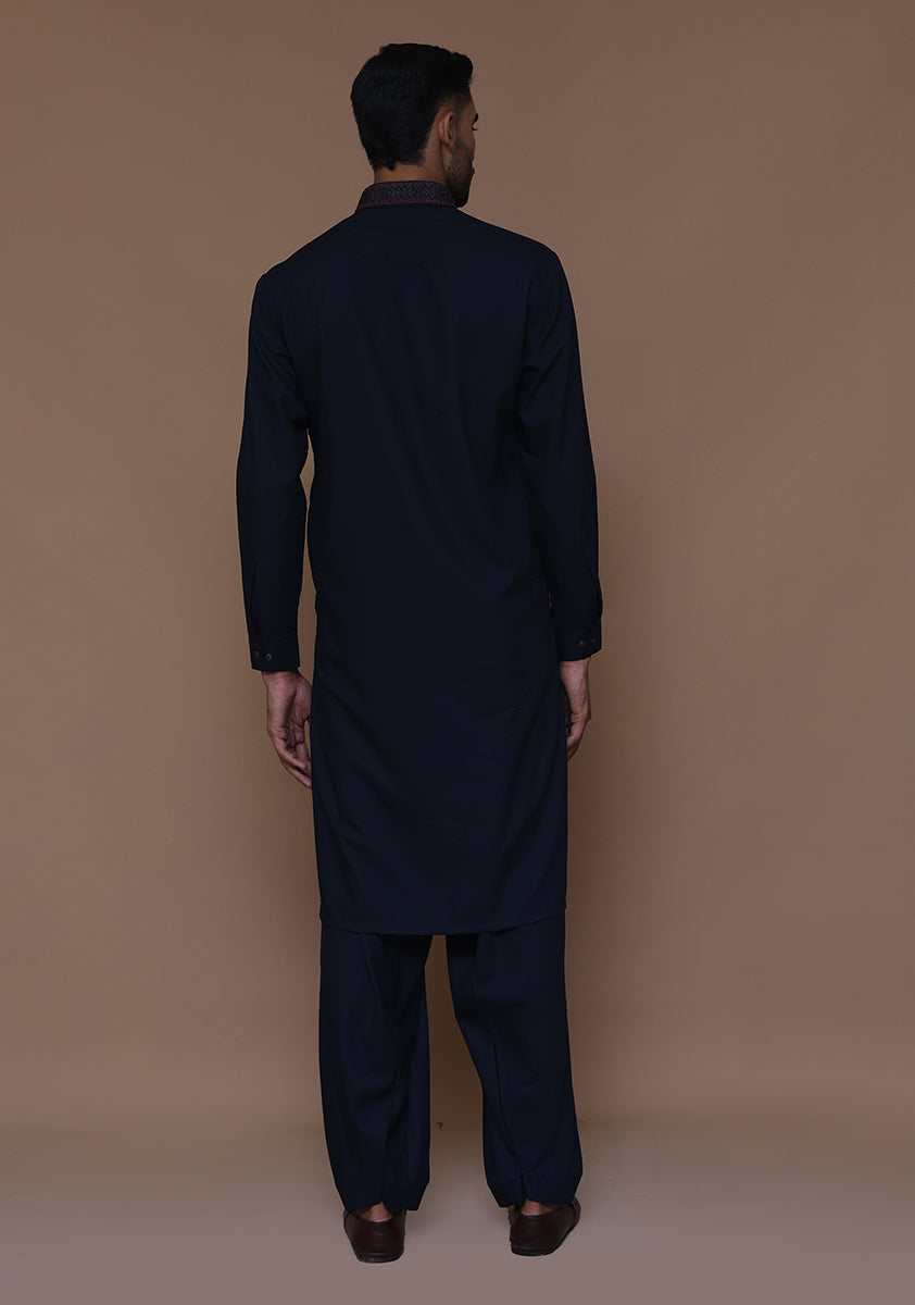 PV Outer Space Slim Fit Embroidered Slightly Defected Suit