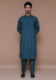 Classic Poly Viscose Sea Moss Classic Fit Embroidered Suit