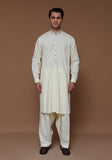 Classic Poly Viscose Vanilla Ice  Classic Fit Embroidered Suit