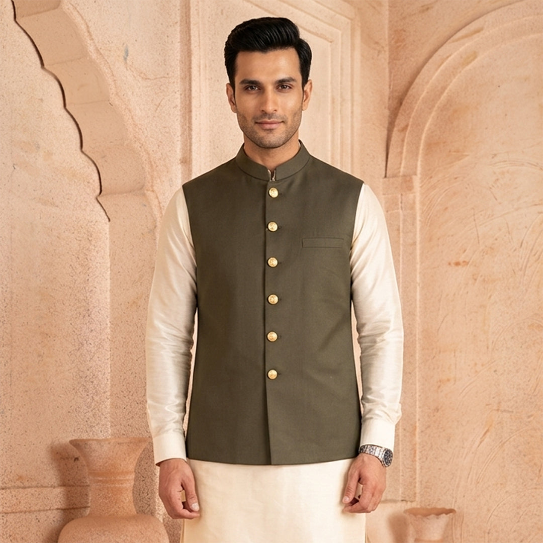 Classic Suiting Peat Traditional Waistcoat