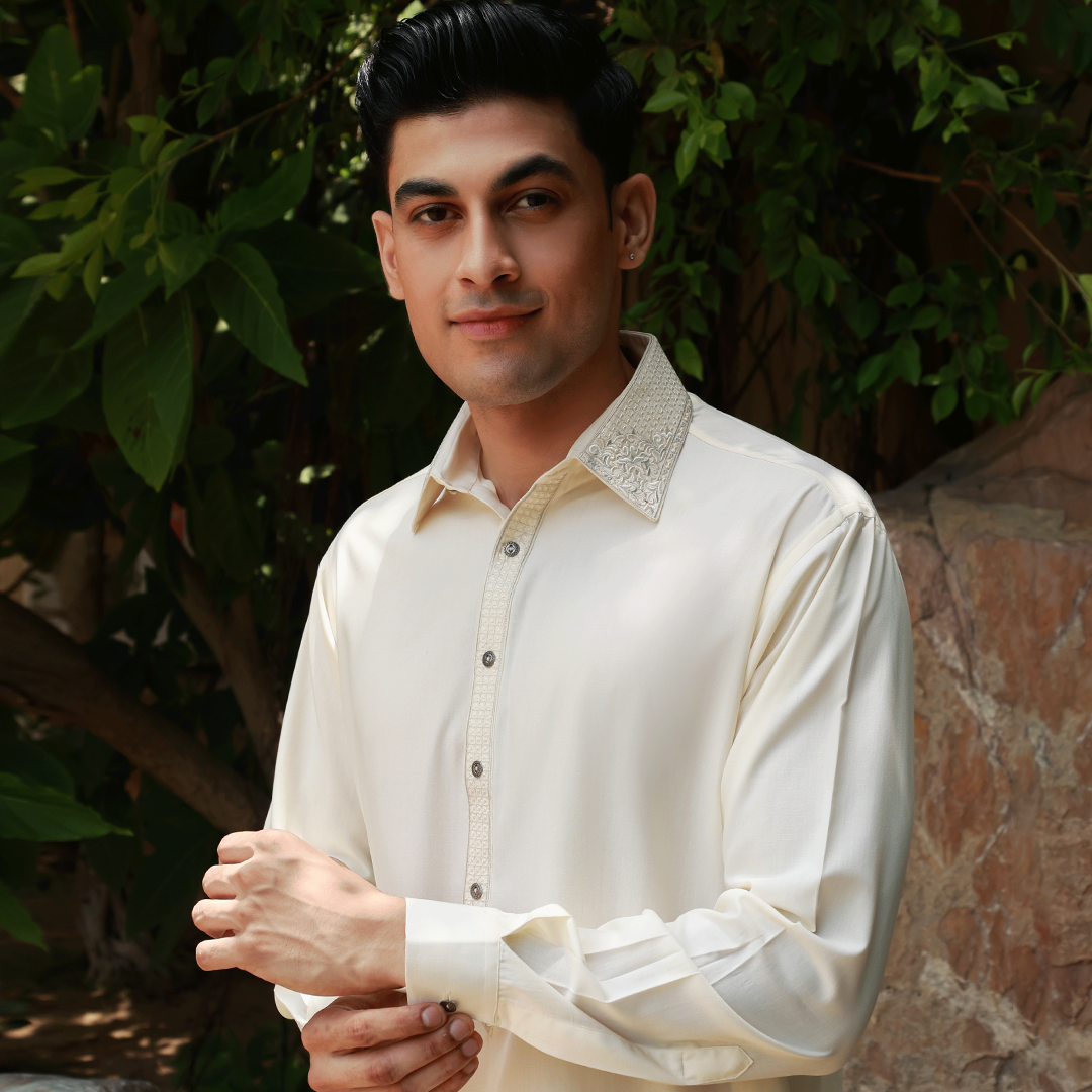Classic Fit Emb Shirt Collar Suit