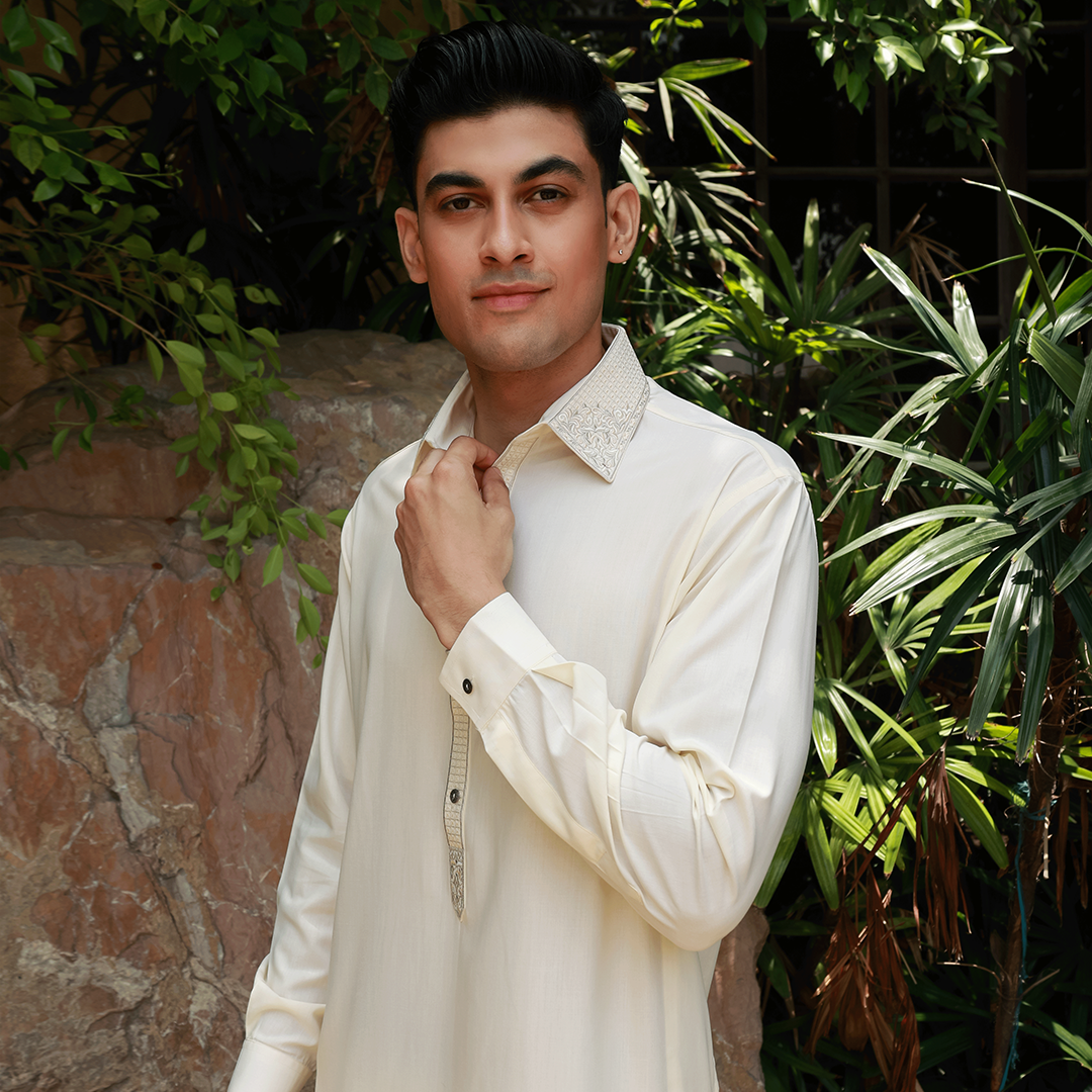Classic Fit Emb Shirt Collar Suit