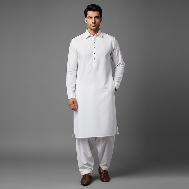 Cotton Silk Cloud Dancer Slim Fit Suit
