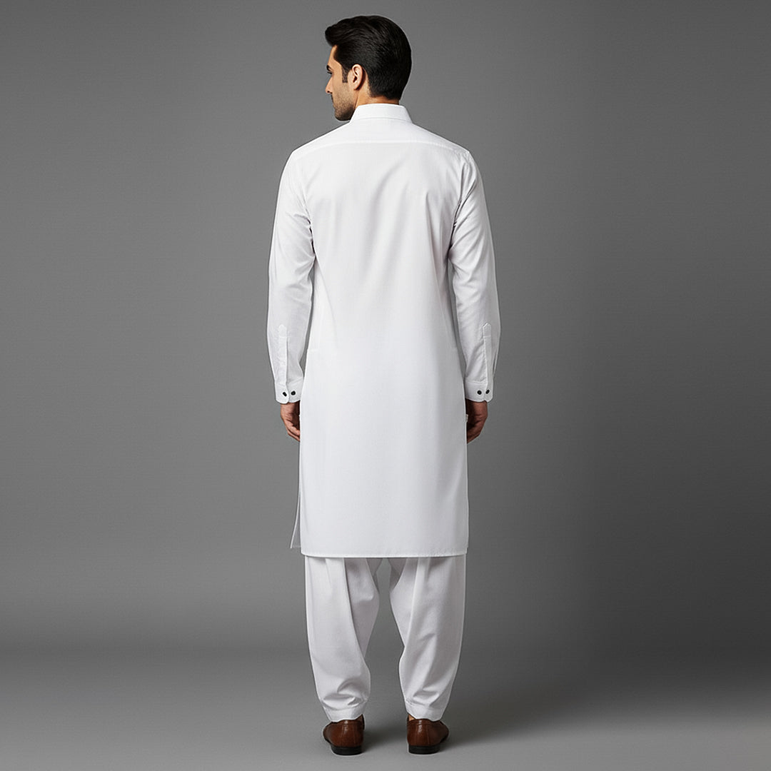 Cotton Silk Cloud Dancer Slim Fit Suit