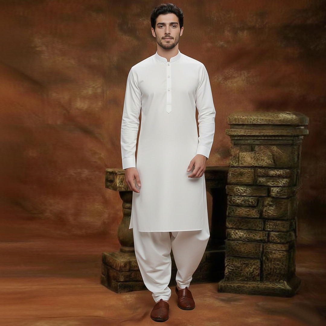 Cotton Silk Cloud Dancer Slim Fit Suit