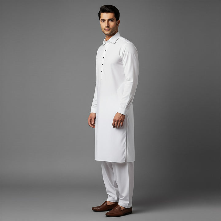 Cotton Silk Cloud Dancer Slim Fit Suit