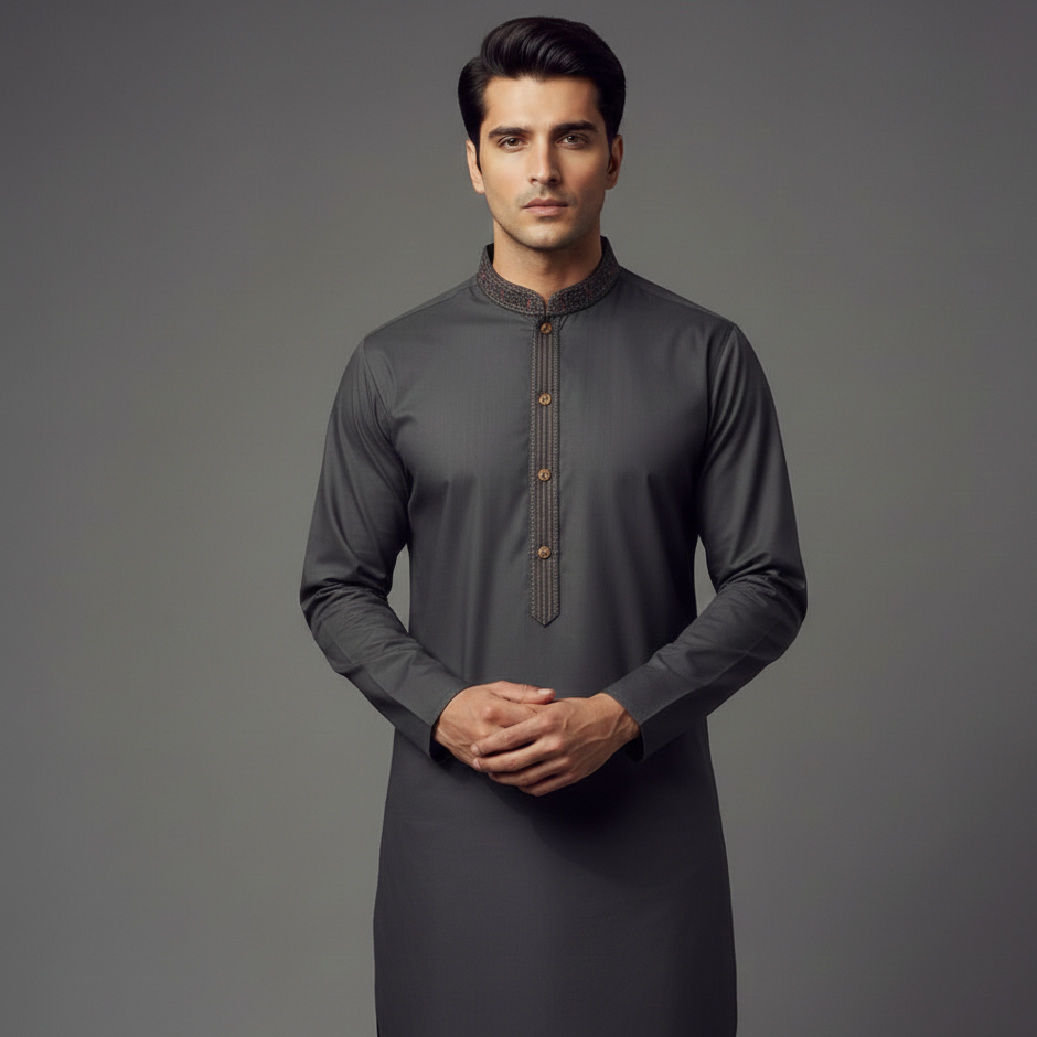 PV Ebony Classic Fit EMB Slightly Defected Suit