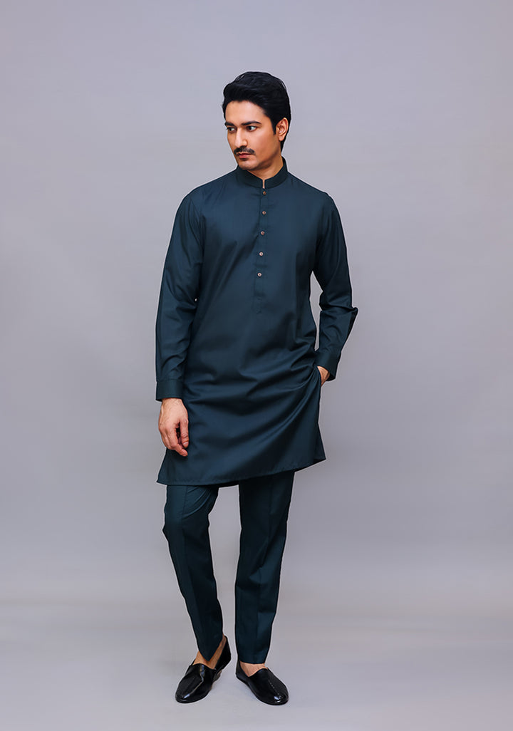 PV Green Gables Slim Fit Plain Kurta Pajama