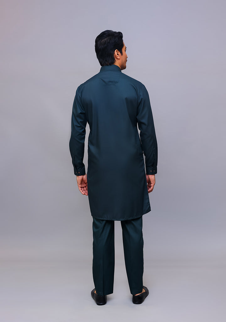 PV Green Gables Slim Fit Plain Kurta Pajama