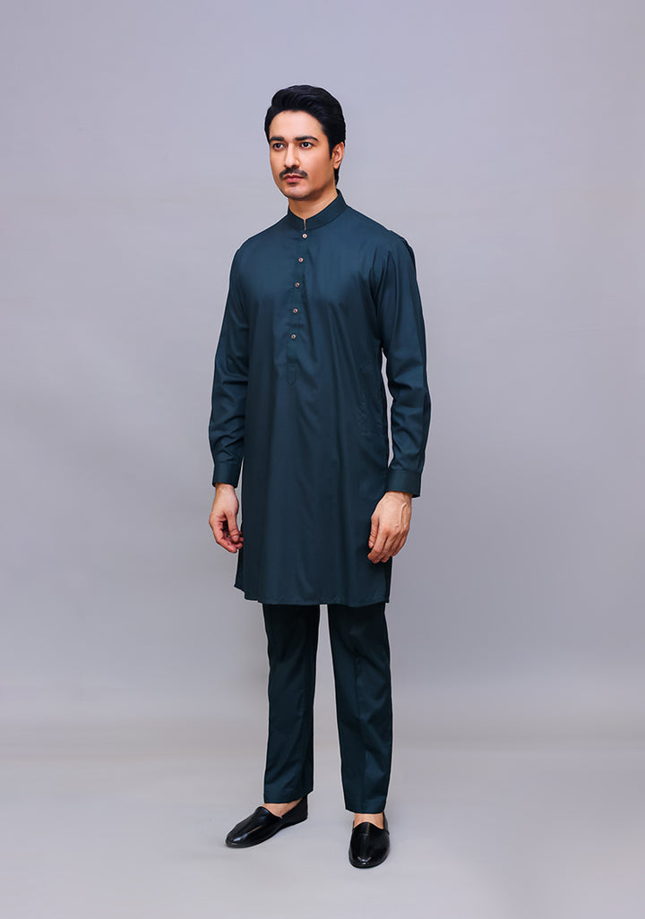 PV Green Gables Slim Fit Plain Kurta Pajama