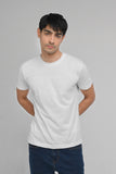 Basic Jersey Round Neck White T-Shirt