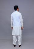 Classic Jacquard Blanc De Blanc Traditional Waistcoat