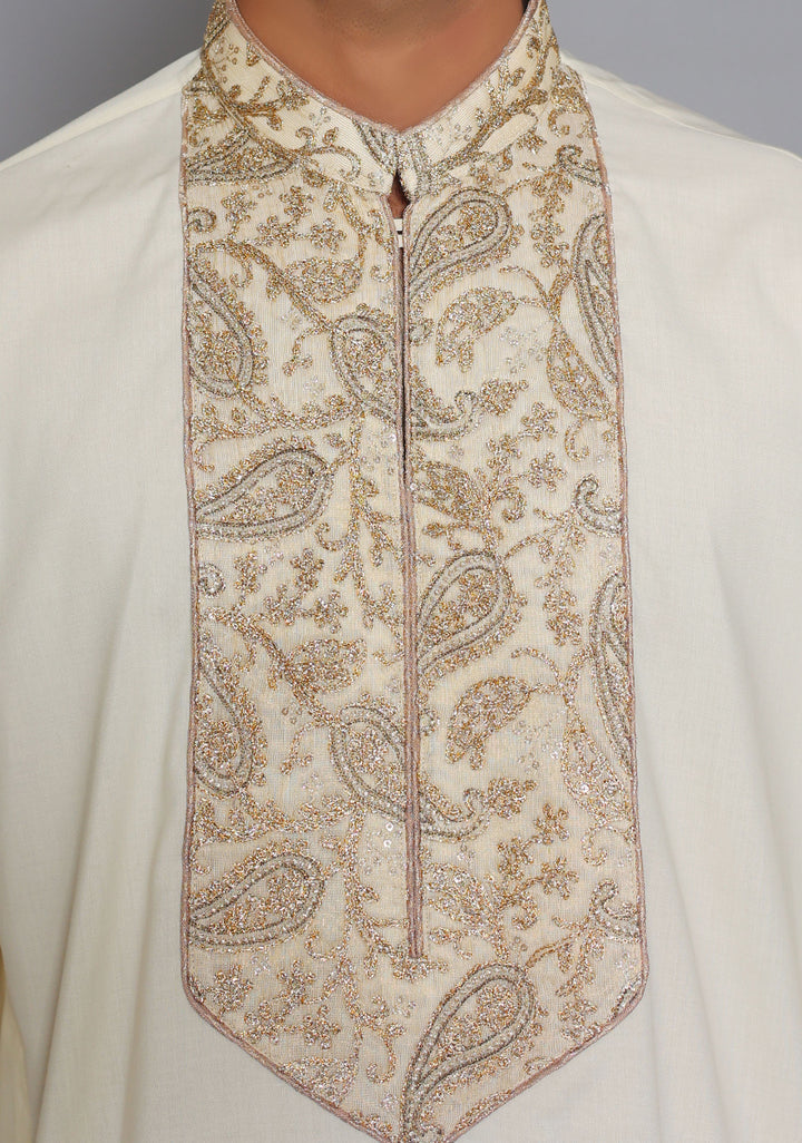 Premium Poly Viscose Vanilla Ice  Embroidered  Suit