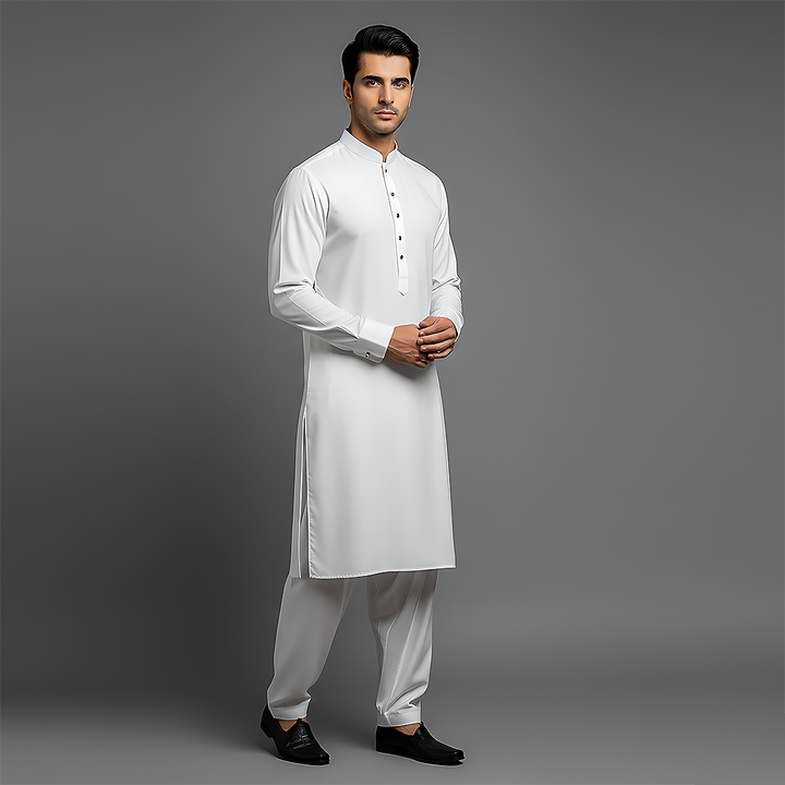 Poly Viscose Cloud Dancer Slim Fit Suit