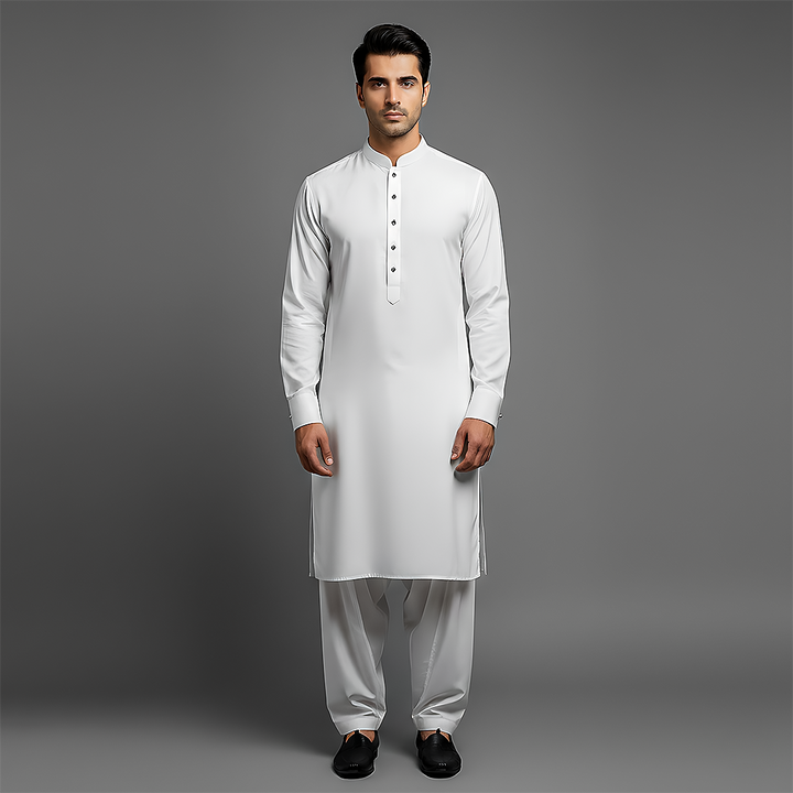 Poly Viscose Cloud Dancer Slim Fit Suit