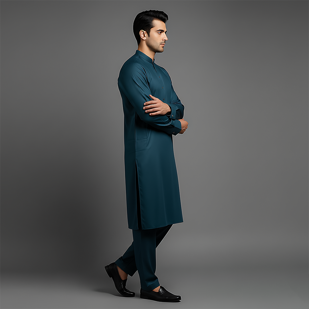 Poly Viscose Reflecting Pond Classic Fit Suit