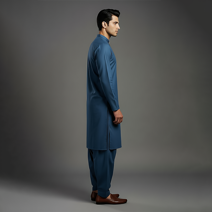 Poly Viscose Reflecting Pond Slim Fit Suit