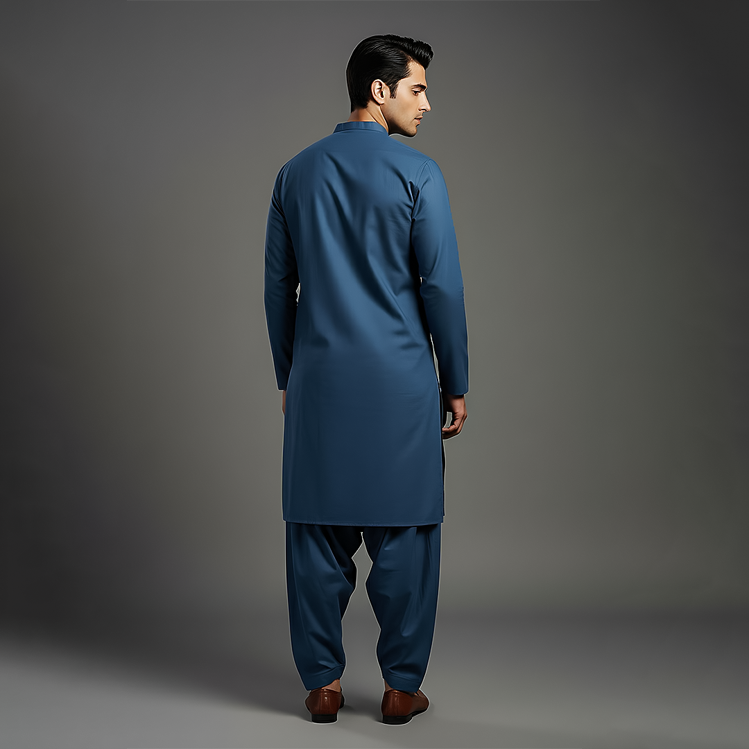 Poly Viscose Reflecting Pond Slim Fit Suit