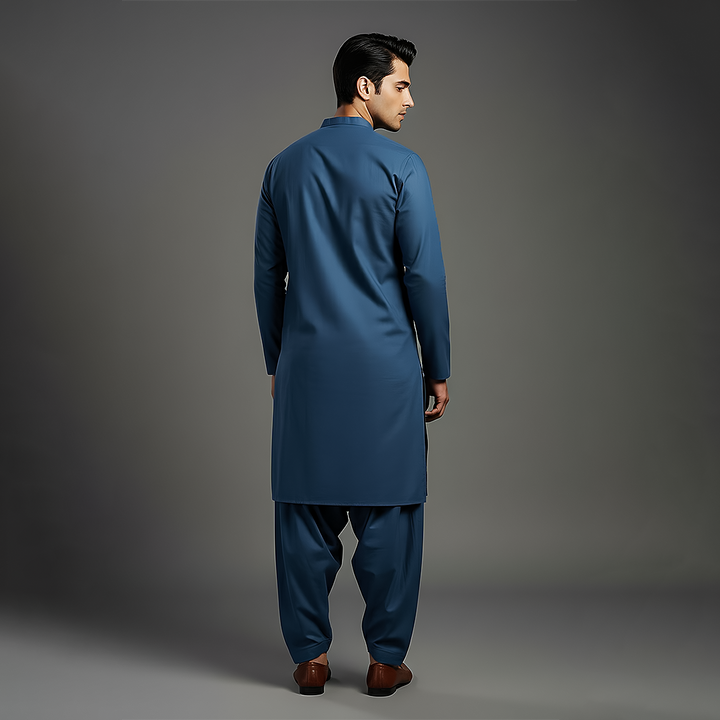Poly Viscose Reflecting Pond Slim Fit Suit