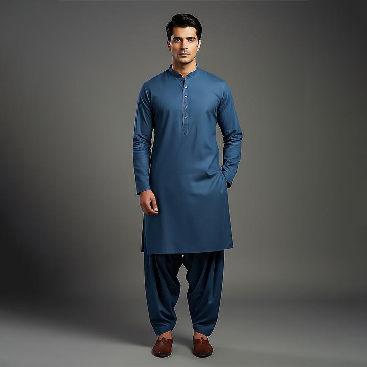 Poly Viscose Reflecting Pond Slim Fit Suit