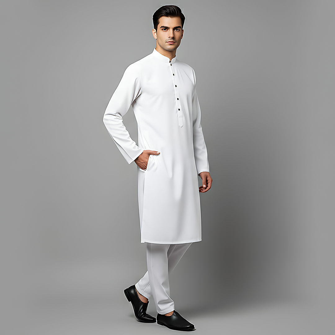 Cotton Silk Cloud Dancer Classic Fit Suit