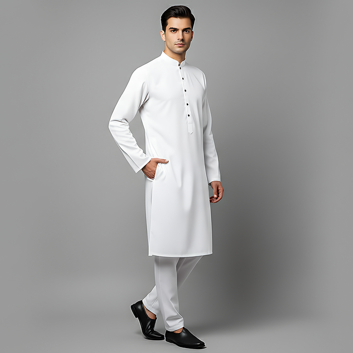 Cotton Silk Cloud Dancer Classic Fit Suit