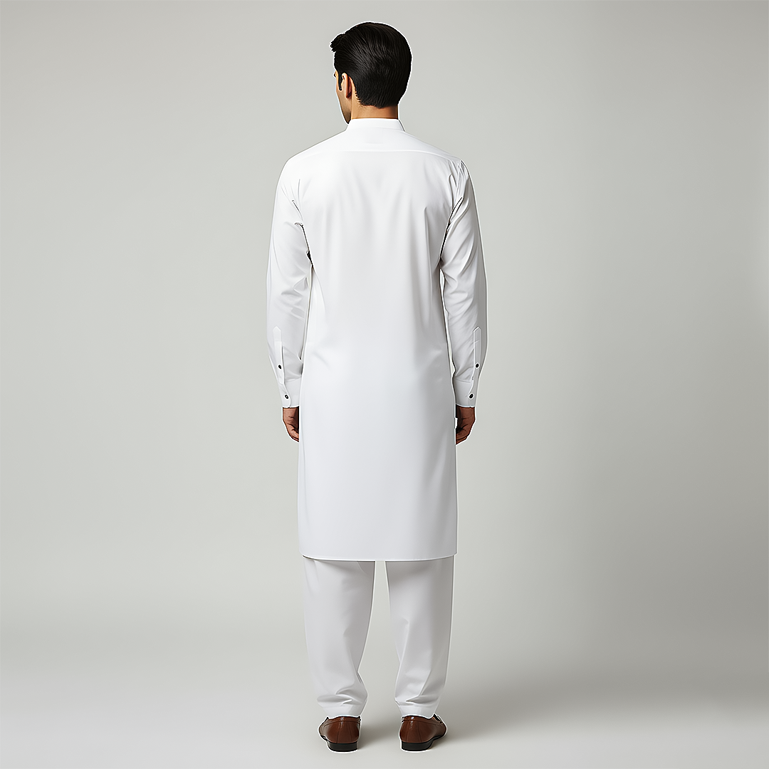 Cotton Silk Cloud Dancer Classic Fit Suit