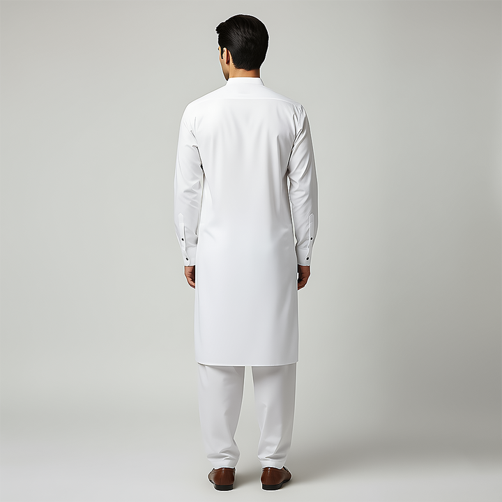 Cotton Silk Cloud Dancer Classic Fit Suit