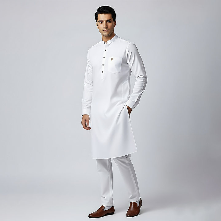 Cotton Silk Cloud Dancer Slim Fit Suit