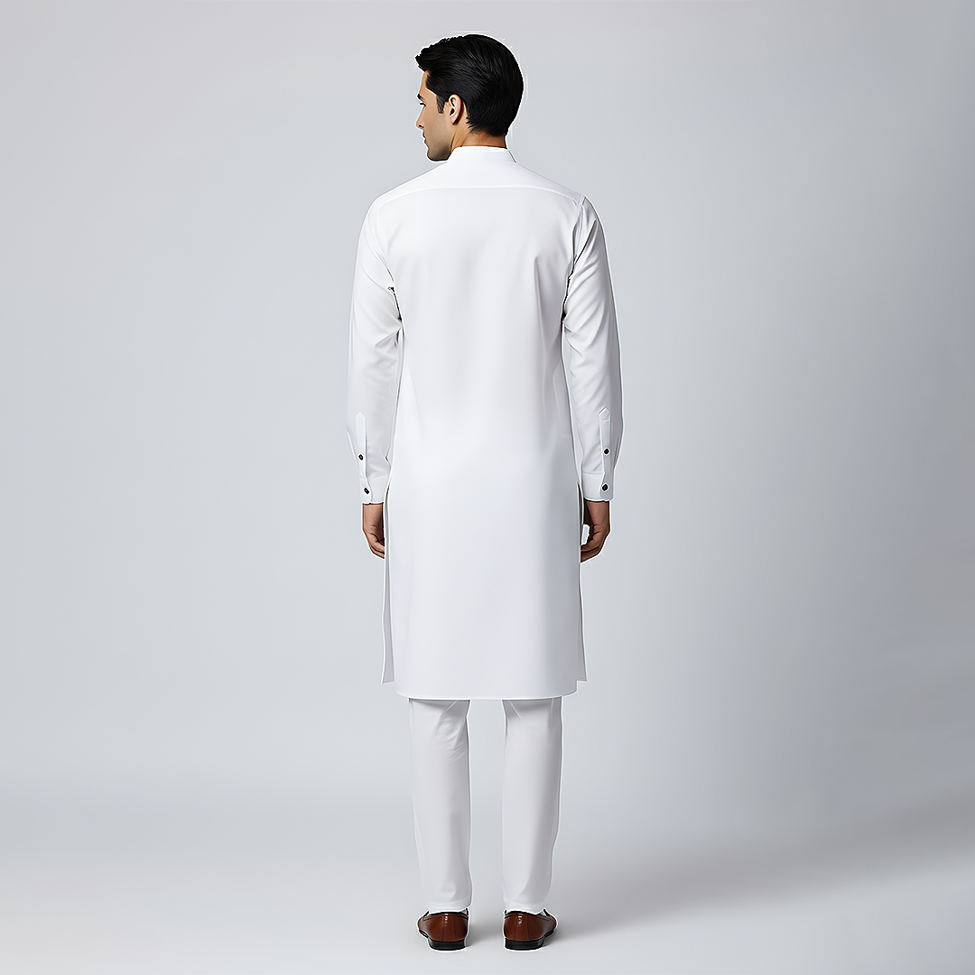 Cotton Silk Cloud Dancer Slim Fit Suit