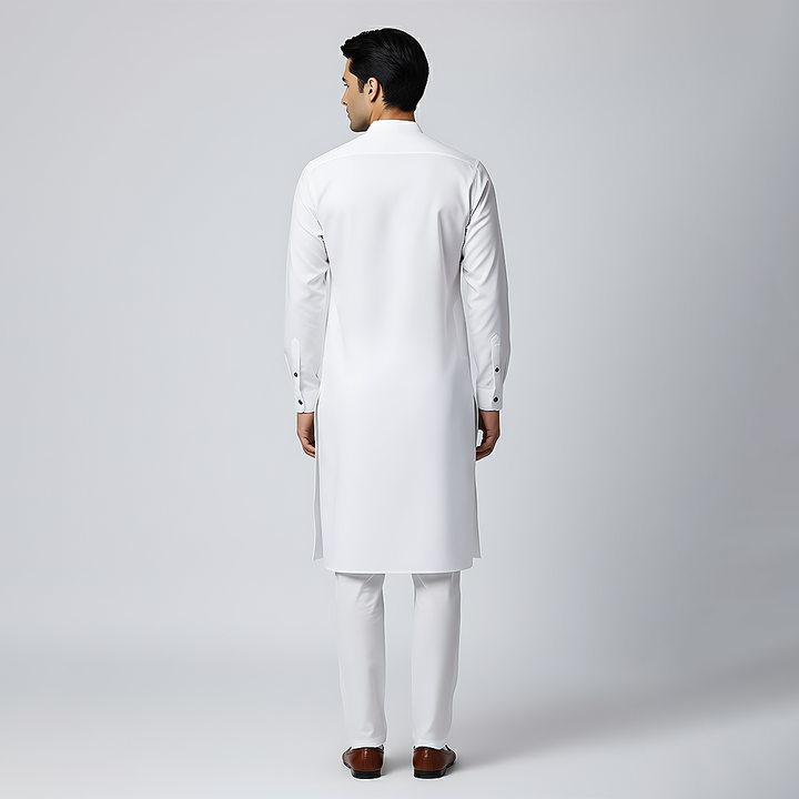 Cotton Silk Cloud Dancer Slim Fit Suit