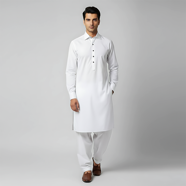 Cotton Silk Cloud Dancer Classic Fit Suit