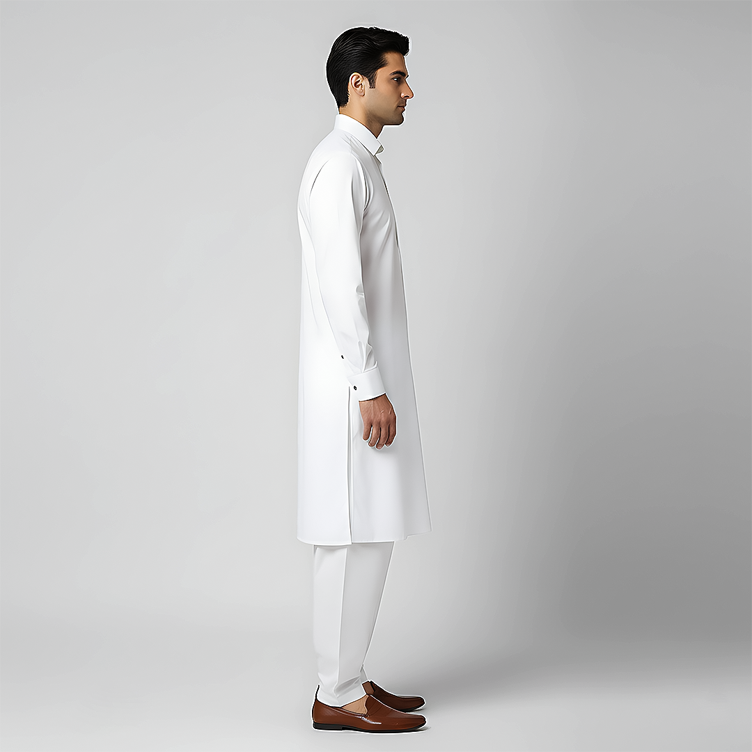 Cotton Silk Cloud Dancer Classic Fit Suit