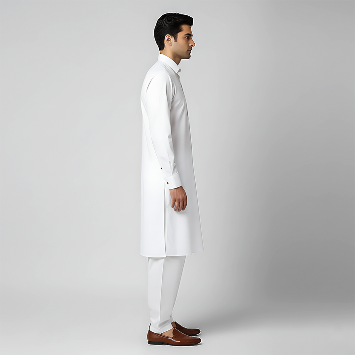 Cotton Silk Cloud Dancer Classic Fit Suit