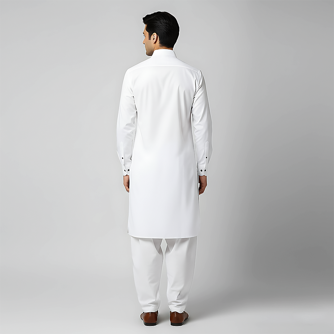 Cotton Silk Cloud Dancer Classic Fit Suit