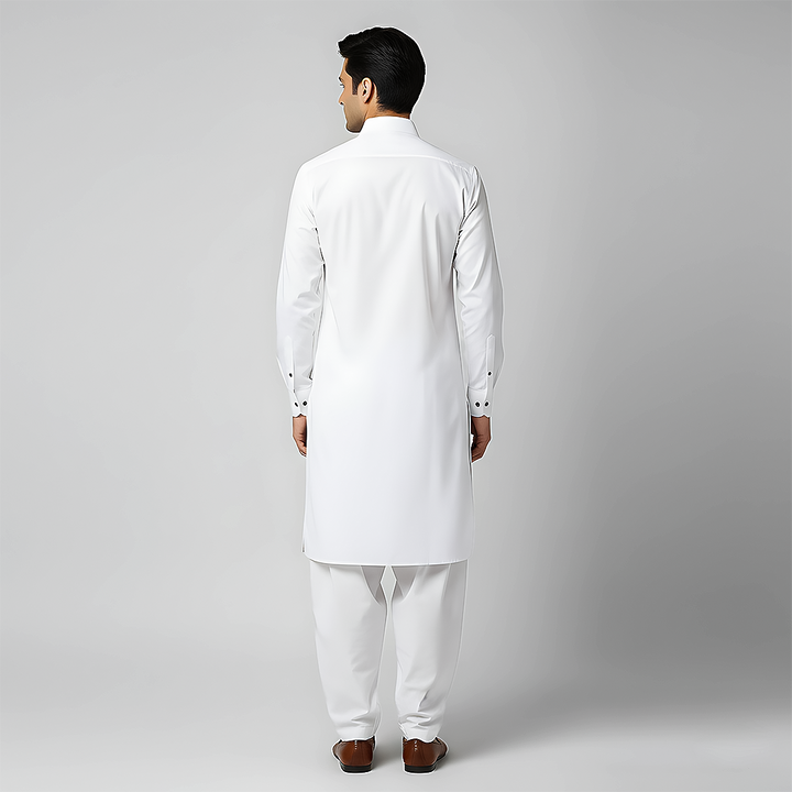 Cotton Silk Cloud Dancer Classic Fit Suit