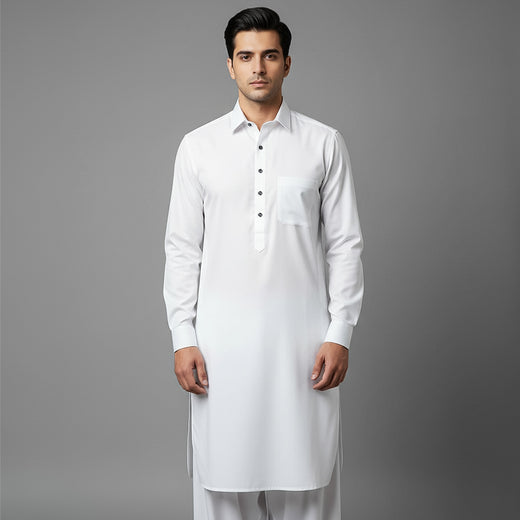 Poly Viscose Cloud Dancer Classic Fit Suit