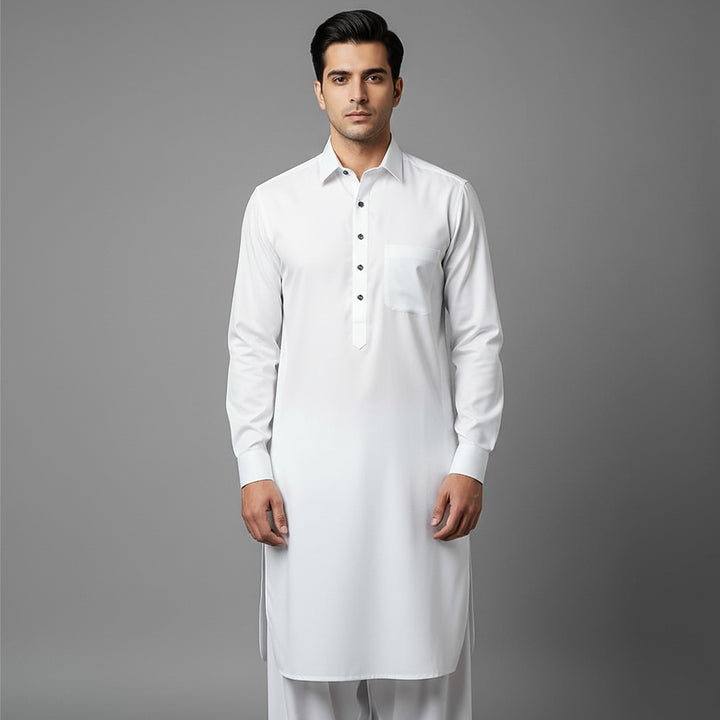 Poly Viscose Cloud Dancer Classic Fit Suit