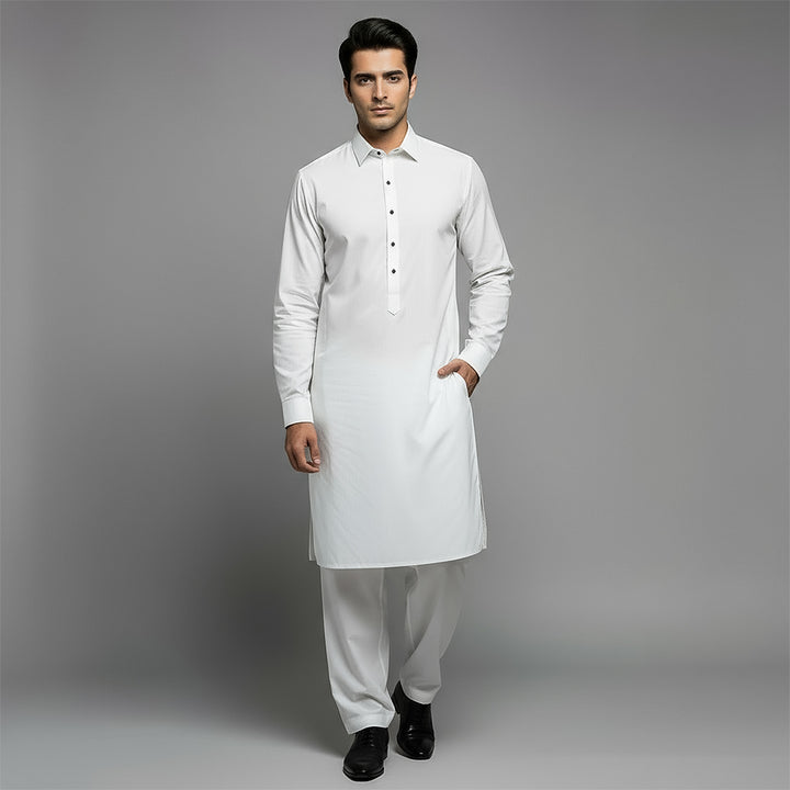 Cotton Cloud Dancer Slim Fit Suit