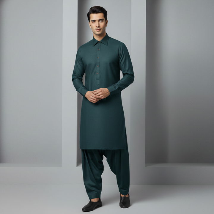 Poly Viscose Reflecting Pond Slim Fit Suit
